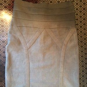 Bebe High Waist Dusty Olive Bandage Skirt M